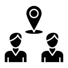 Vector Design Meeting Point Icon Style