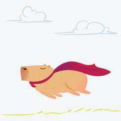 Super Capybara Flying, Capybara enjoy flying