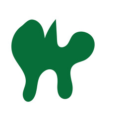 Obraz premium Green Abstract Blob Shapes