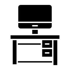 Vector Design Computer Table Icon Style