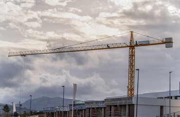 crane working on a construction site
