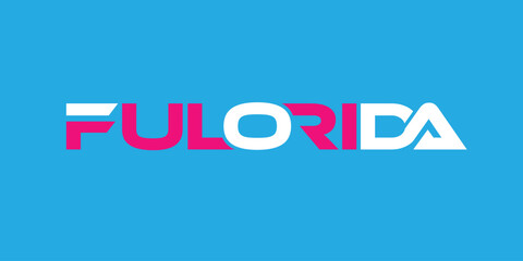 FULURIDA teypography text logo modern 
