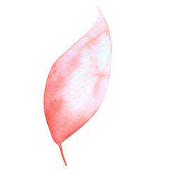 pink watercolor leaves