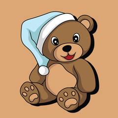 artwork illustration and t shirt design cute baby bear birthday for sticker