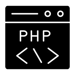 Vector Design PHP Coding Icon Style