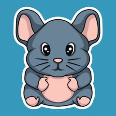 artwork illustration and t shirt design cute baby mouse  for sticker