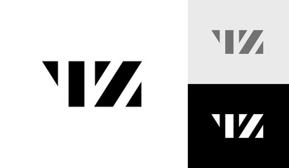 Letter TZ initial monogram logo design vector