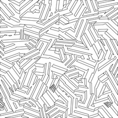 Abstract striped textured geometric pattern. Line Art Pattern.