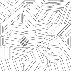 Abstract striped textured geometric pattern. Line Art Pattern.