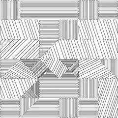 Abstract striped textured geometric pattern. Line Art Pattern.