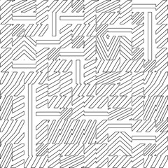 Abstract striped textured geometric pattern. Line Art Pattern.