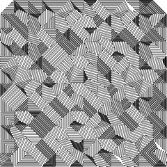 Abstract striped textured geometric pattern. Line Art Pattern.
