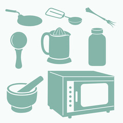 set of kitchen tools