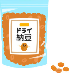 袋入りのドライ納豆
