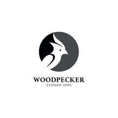 woodpecker logo design white background