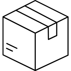 Cardboard Outline vector icon which can easily edit

