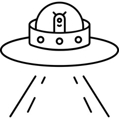 UFO Outline vector icon which can easily edit

