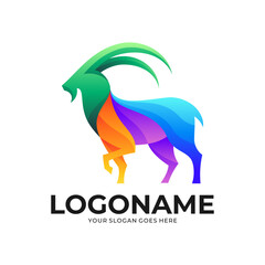 Goat design logo icon, Logo design template