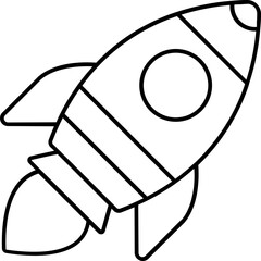 Launch Outline vector icon which can easily edit

