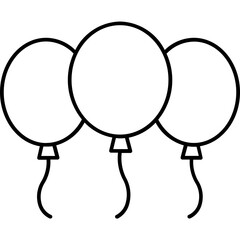 Balloon Outline vector icon which can easily edit

