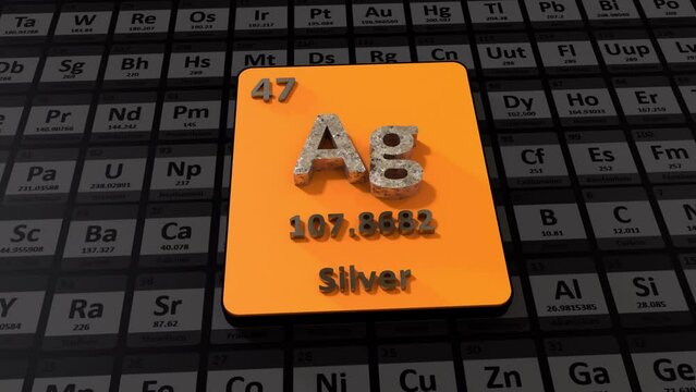 Silver Periodic Table 3D Animation