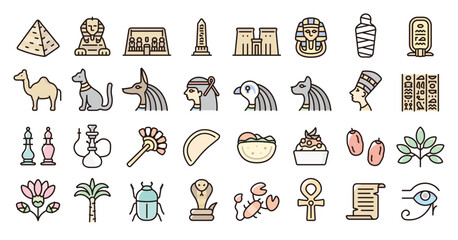Egypt icon set