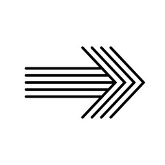 Linear arrow icon. Modern charts and info-graphic elements.