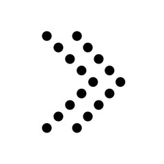 Dot arrow icon. Pixel arrow. charts and info-graphic elements.
