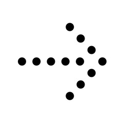 Dot arrow icon. Pixel arrow. charts and info-graphic elements.