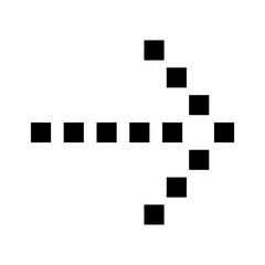 Dot arrow icon. Pixel arrow. charts and info-graphic elements.