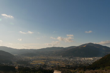 狭霧台からの由布院の街並み
