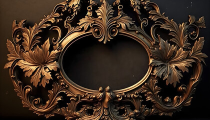 Golden Frame for Picture created with Generative AI Technology