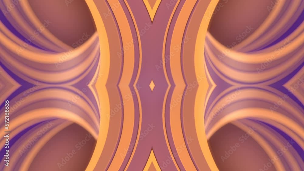 Poster Loop animation of colorful shape with depth of field effect. 3d rendering HD
