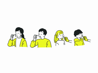 検査をする人たち　イメージ素材