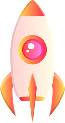 isolated rocket ship png