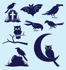 set of halloween icons