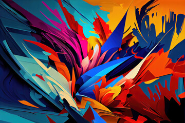 Modern abstract colorful background wallpaper design (Generative AI)