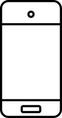 Mobile phone. Smartphone icon minimalist illustration in vector