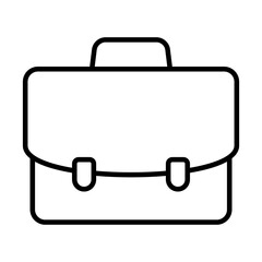 Business bag icon, briefcase vector icon. Suitcase, portfolio symbol, linear style pictogram isolated on white.