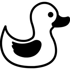 Baby duck vector icon easily modify

