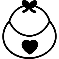 Baby apron vector icon easily modify

