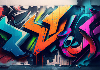 Graffiti wall background urban art grafitti