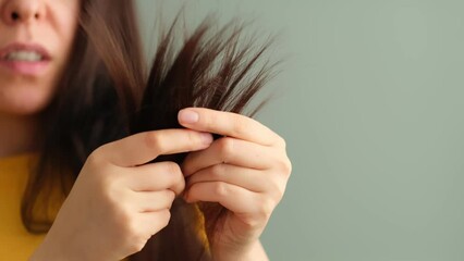 female ends of hair care problems. hair suffers from improper care