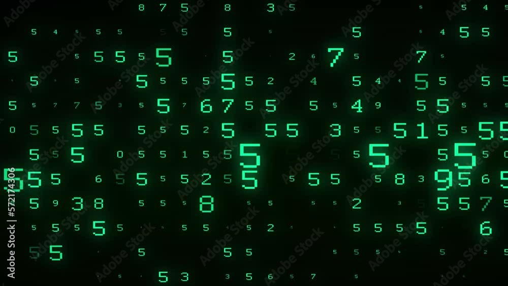 Poster Digital background green matrix. Coding or hacking concept. Abstract data concept. 3d rendering.