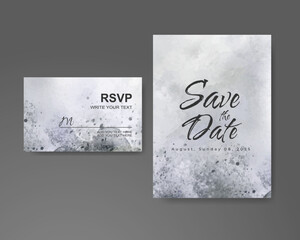 Wedding invitation with abstract watercolor background