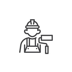 Painting service line icon