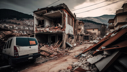 Fototapeta na wymiar Earthquake in Turkey, Tragedy in Turkey Generative ai