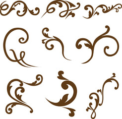 set of ornament elements