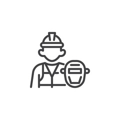 Welder service line icon