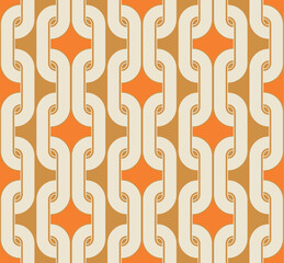 Abstract Chains Complex Geometric Vector Pattern Trendy Fashion Colors Art Deco Style Chic Design Endless Perfect for Allover Fabric Print or Wall Paper